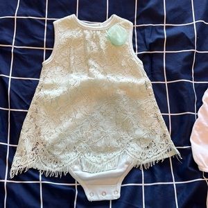 Kyle & Deena 3-6 mth green lace dress